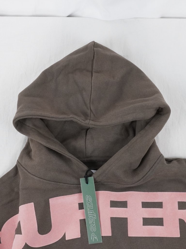 Scuffers Flock Brown Pullover Hoodie With Pink Logo - Size Large - Nwt — image 4 of 8